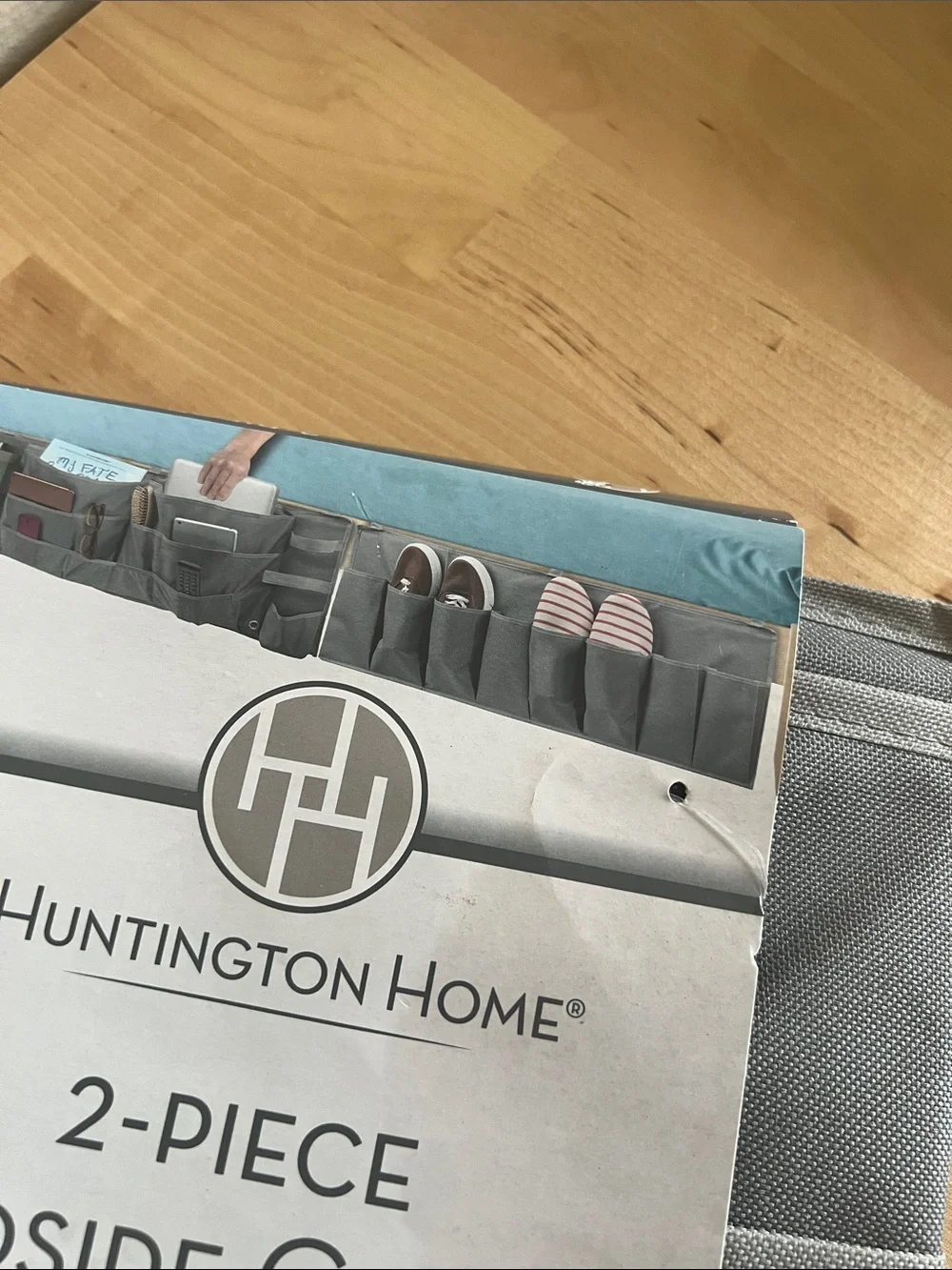Huntington Home 2-Piece Bedside Caddy in Gray